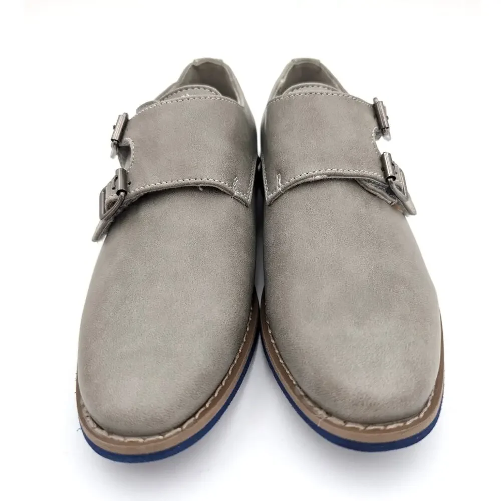 Deer Stags Harry Monk-Strap Loafer Shoes Boy's Gray/Blue Size US2M